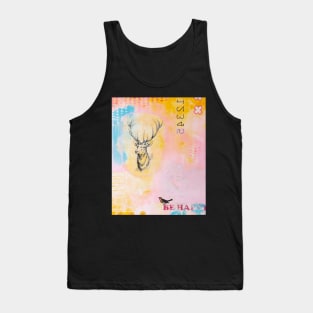 Picture of an original painting, Be happy deer Tank Top